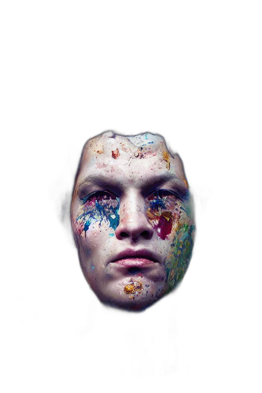 face, mask, crown, creature transparent PNG cut-out