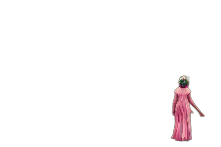 dress, crown, robot, staff transparent PNG cut-out