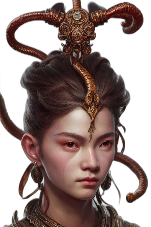 creature, face, dragon, crown transparent PNG cut-out
