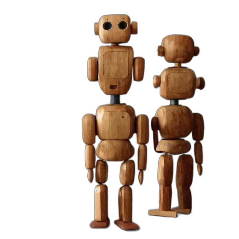 robot, 3d render, concept art, pixel art transparent PNG cut-out