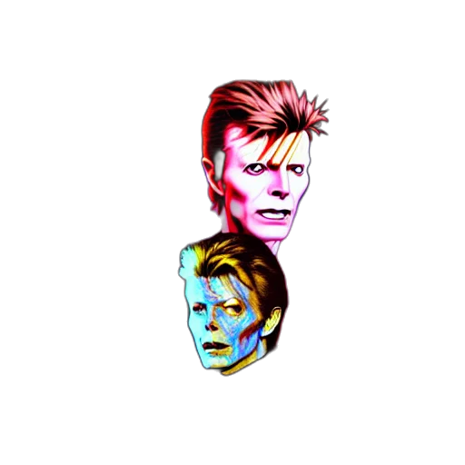 face, pixel art, vaporwave, comic book art transparent PNG cut-out
