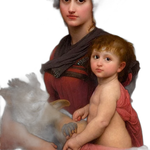 face, dress, creature, staff transparent PNG cut-out