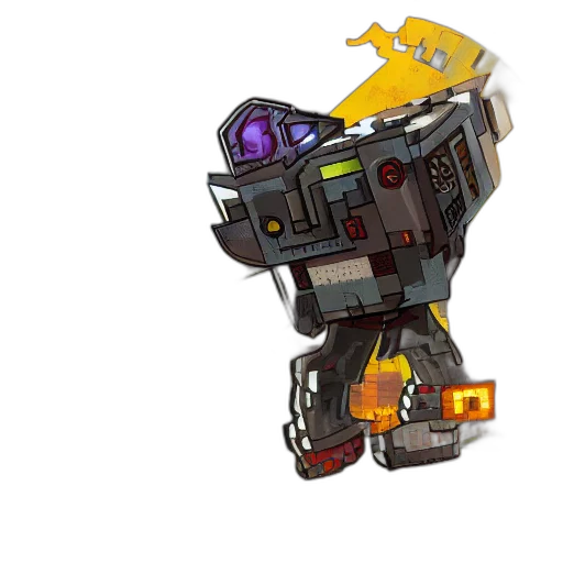 robot, weapon, staff, concept art transparent PNG cut-out