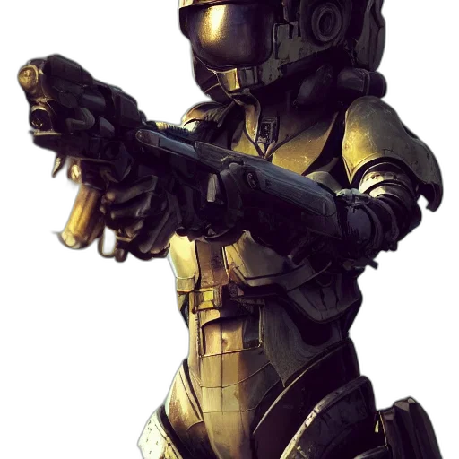 robot, weapon, concept art, 3d render transparent PNG cut-out