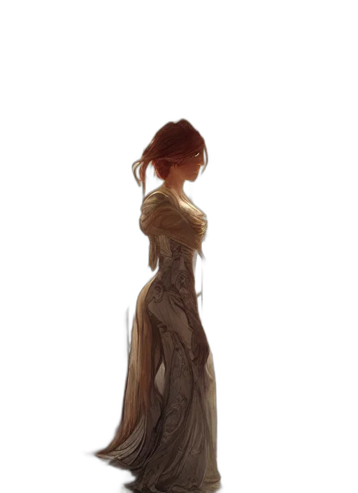dress, staff, jewelry, crown transparent PNG cut-out
