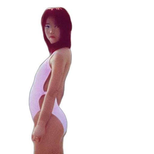 dress, robot, creature, vaporwave transparent PNG cut-out