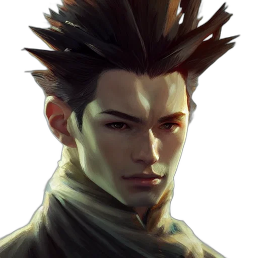 face, staff, dragon, fantasy art transparent PNG cut-out
