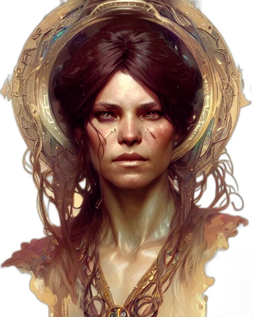 face, mask, crown, concept art transparent PNG cut-out