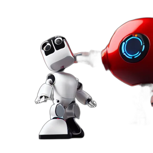 robot, 3d render, concept art, bird transparent PNG cut-out
