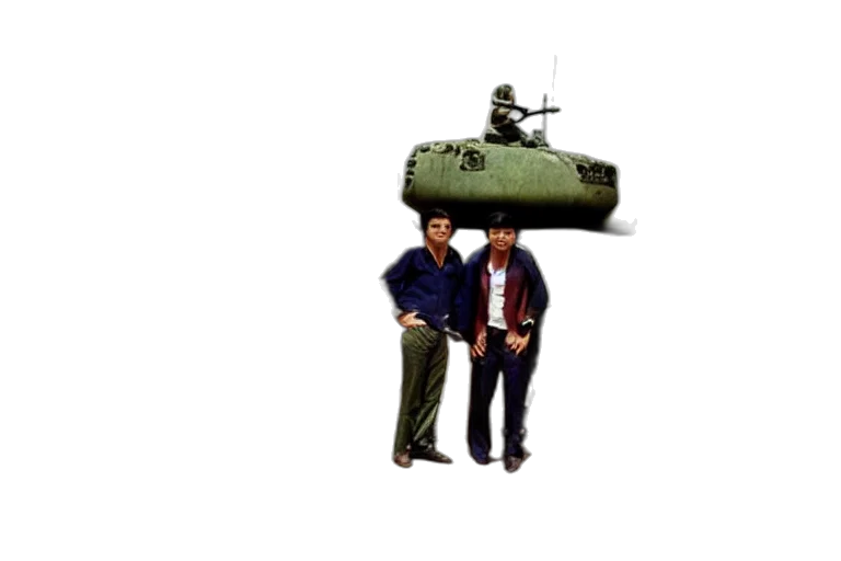 weapon, jacket, robot, staff transparent PNG cut-out