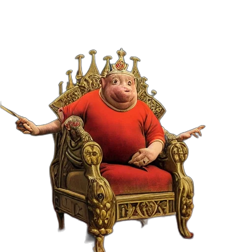 crown, furniture, animal, staff transparent PNG cut-out