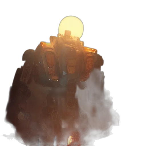 robot, jacket, weapon, face transparent PNG cut-out