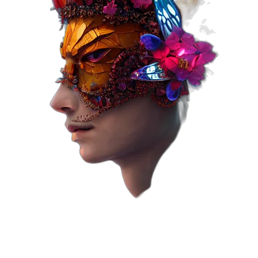 mask, crown, face, hat transparent PNG cut-out