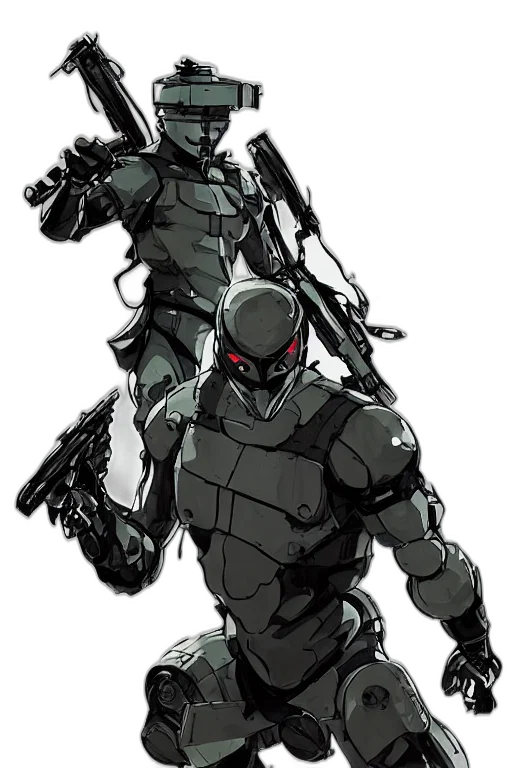 robot, weapon, concept art, comic book art transparent PNG cut-out