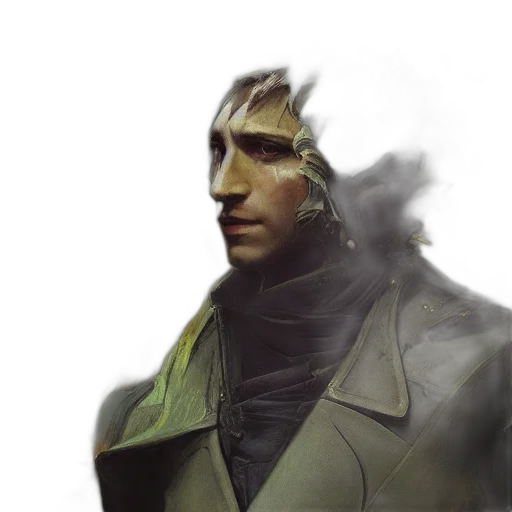 jacket, face, mask, creature transparent PNG cut-out