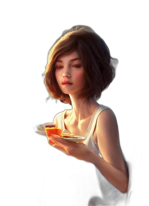dress, food, face, hat transparent PNG cut-out