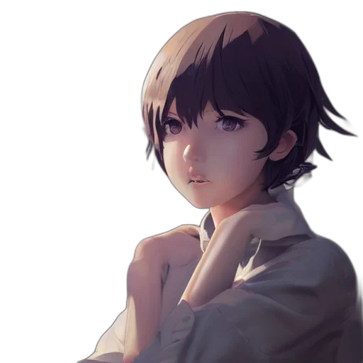 face, staff, weapon, jacket transparent PNG cut-out