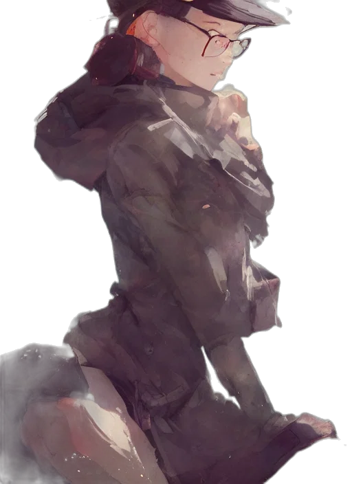 jacket, face, staff, mask transparent PNG cut-out