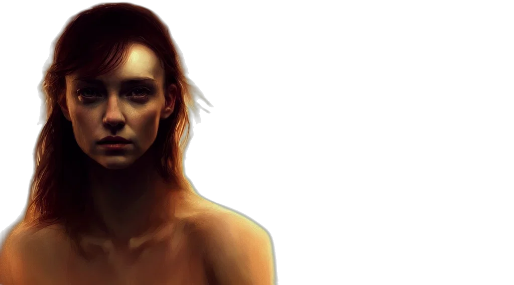 face, photorealistic, concept art, fantasy art transparent PNG cut-out
