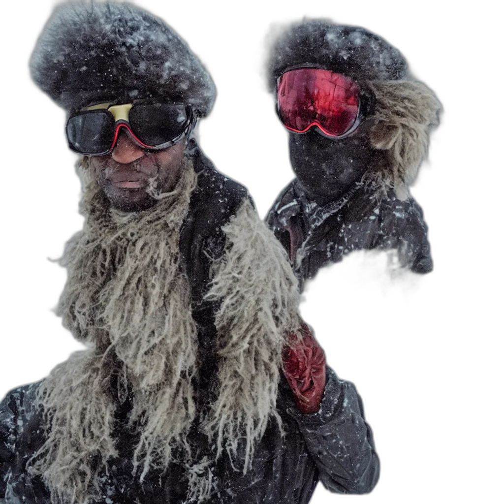 mask, hair, hat, snow transparent PNG cut-out