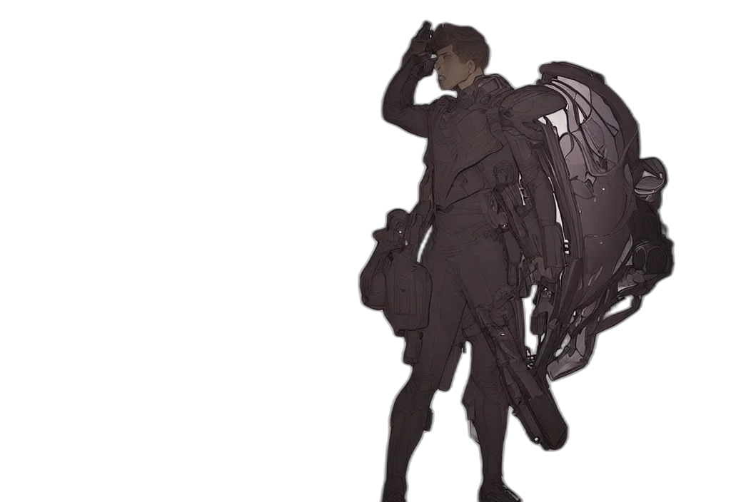 weapon, robot, staff, mask transparent PNG cut-out
