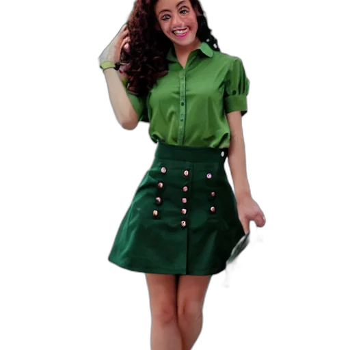 dress, jacket, staff, cartoon transparent PNG cut-out