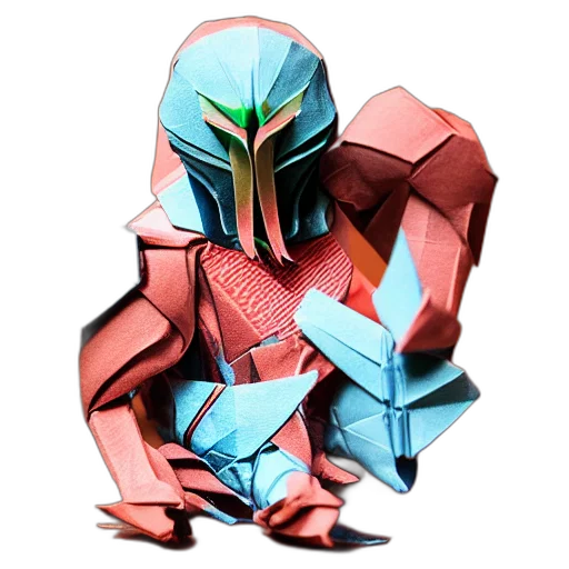 robot, mask, weapon, jacket transparent PNG cut-out