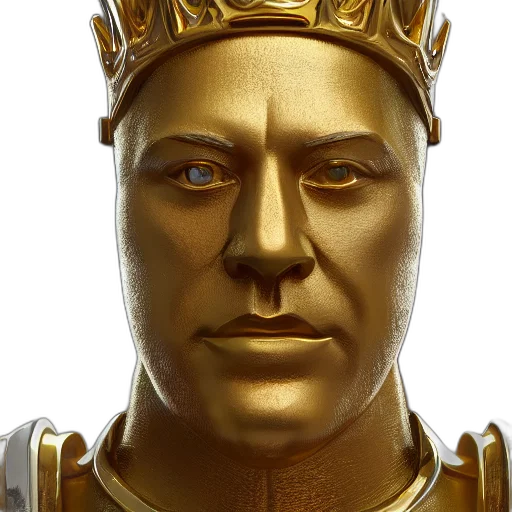 crown, face, photorealistic, 3d render transparent PNG cut-out