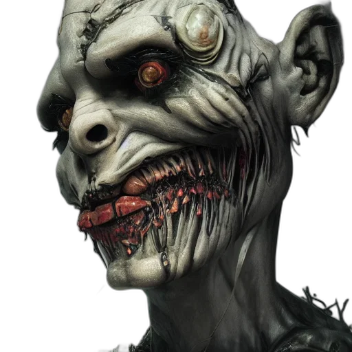 face, mask, creature, staff transparent PNG cut-out