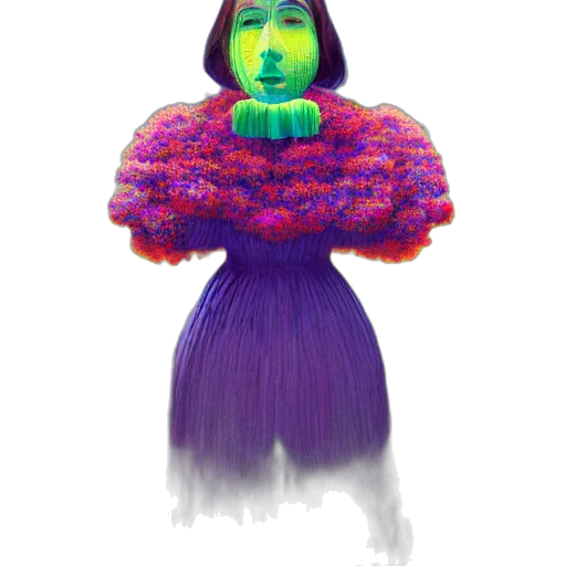 dress, creature, hair, mask transparent PNG cut-out