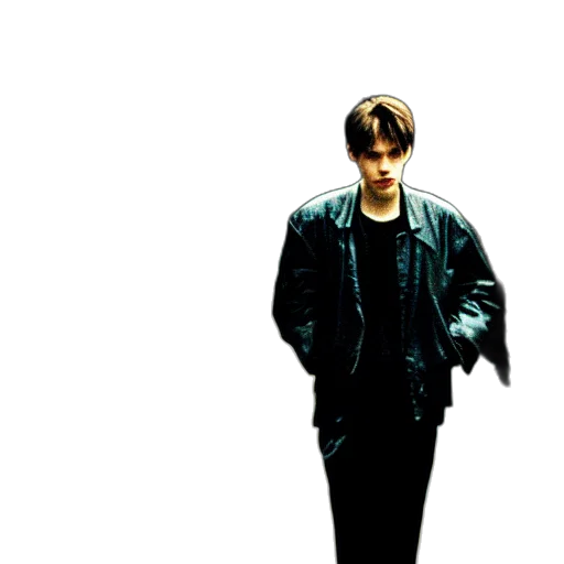 jacket, robot, vaporwave, photorealistic transparent PNG cut-out