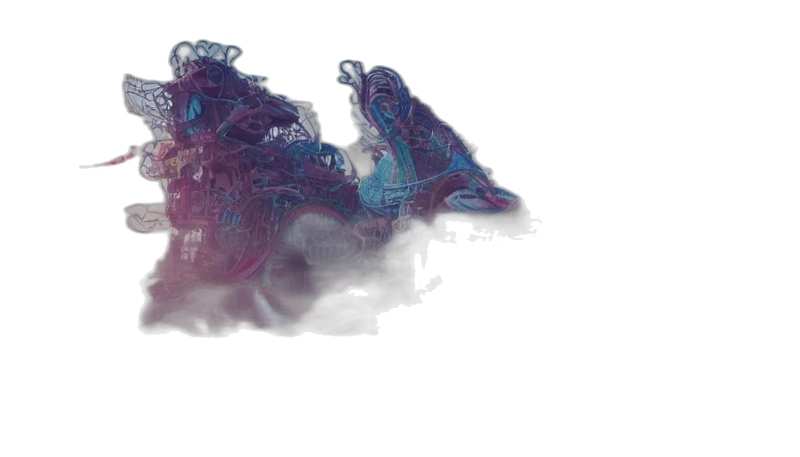 dragon, creature, hair, mask transparent PNG cut-out