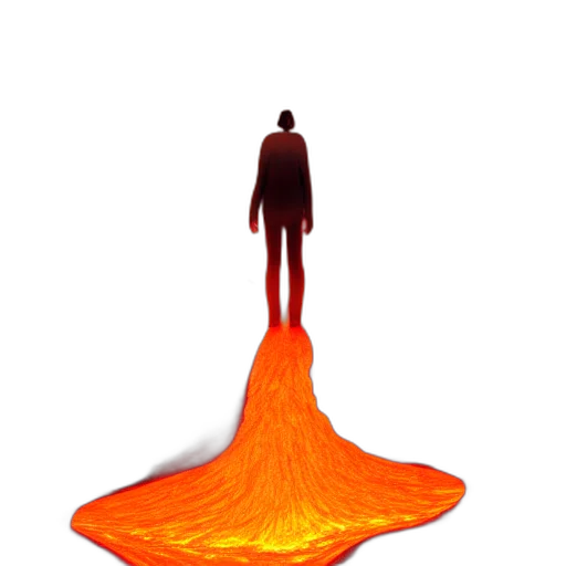 dress, staff, hair, creature transparent PNG cut-out
