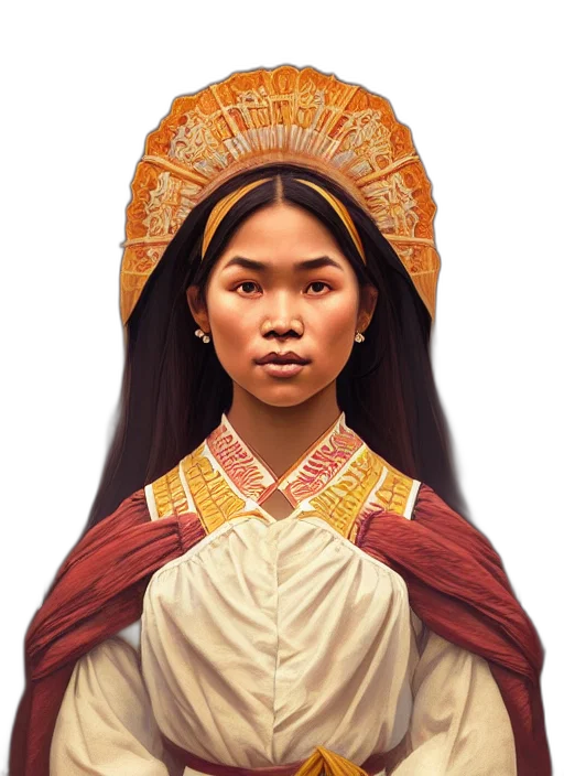 face, crown, jewelry, staff transparent PNG cut-out