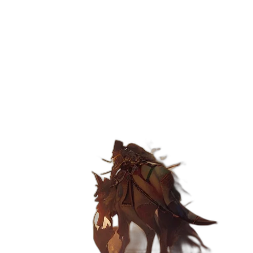 dragon, creature, mask, staff transparent PNG cut-out
