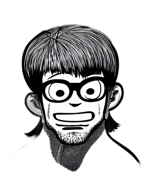 face, staff, hair, creature transparent PNG cut-out