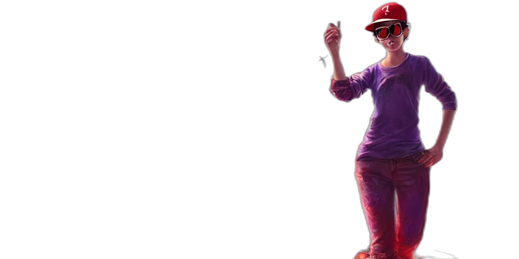 hat, staff, dress, 3d render transparent PNG cut-out