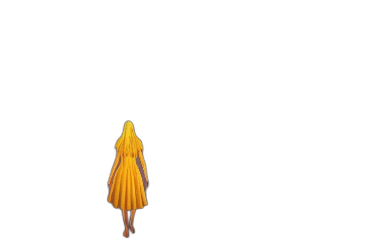 dress, hair, umbrella, creature transparent PNG cut-out