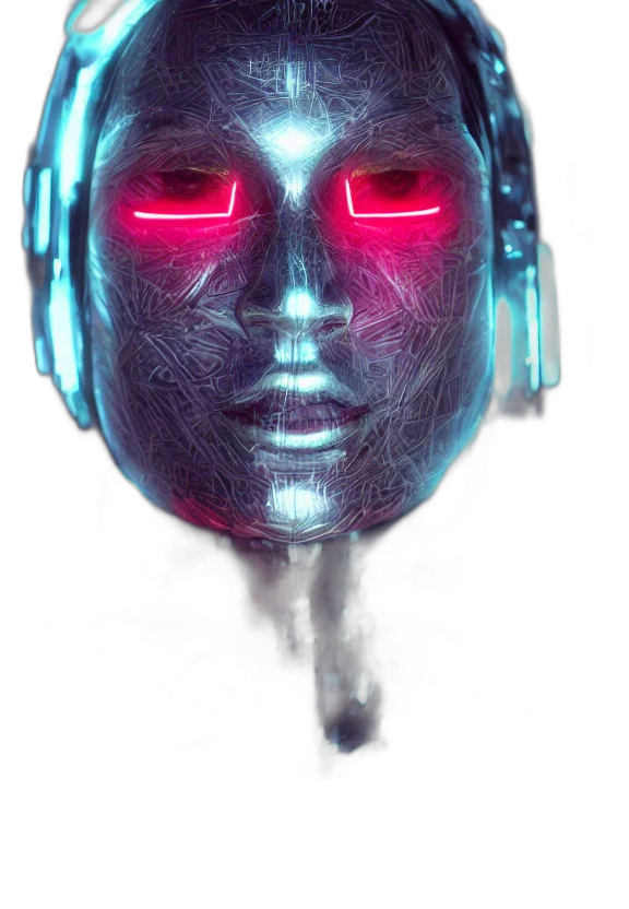 mask, robot, face, jacket transparent PNG cut-out