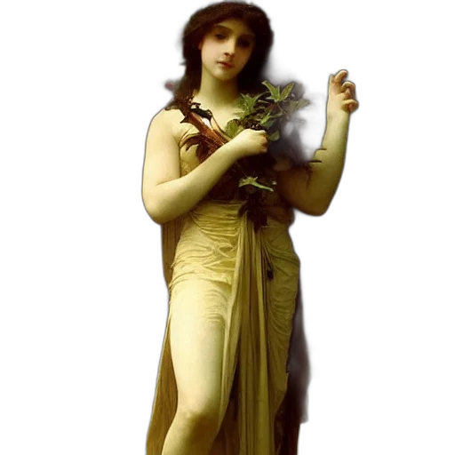 dress, jewelry, staff, flower transparent PNG cut-out