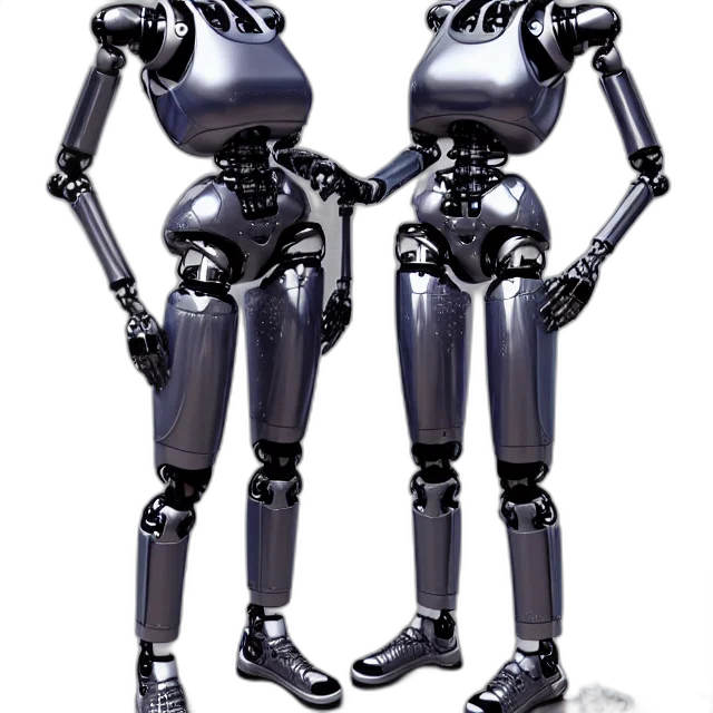 robot, 3d render, concept art, cyberpunk transparent PNG cut-out