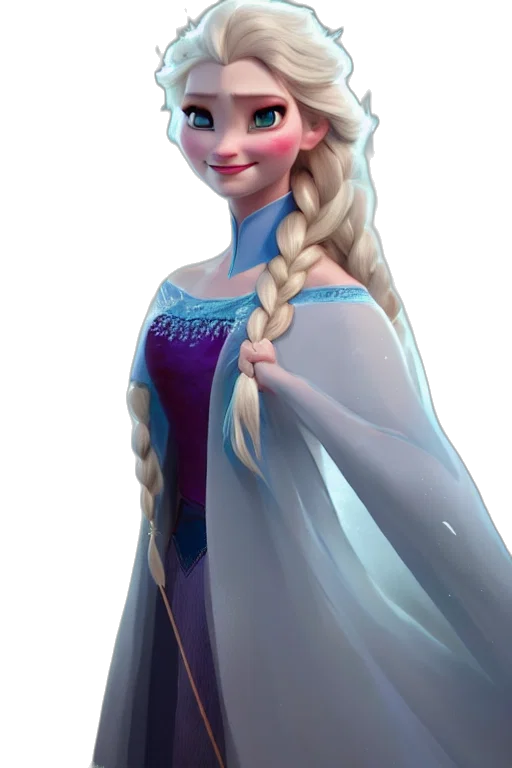 dress, face, crown, staff transparent PNG cut-out