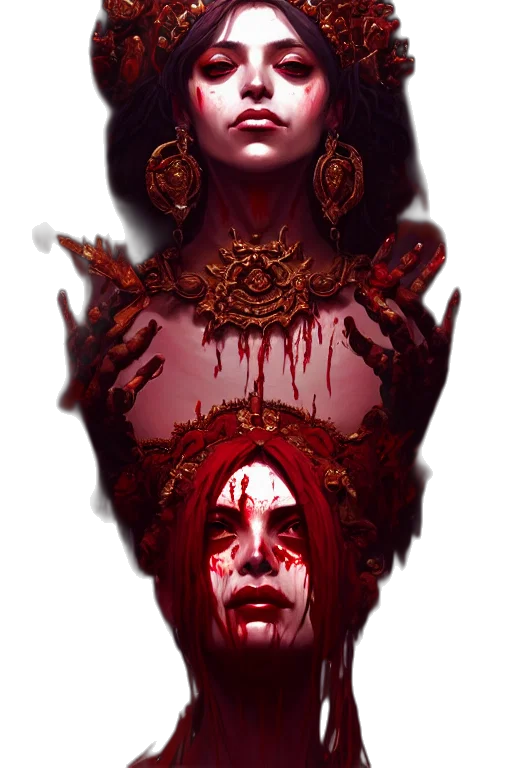 face, mask, crown, concept art transparent PNG cut-out