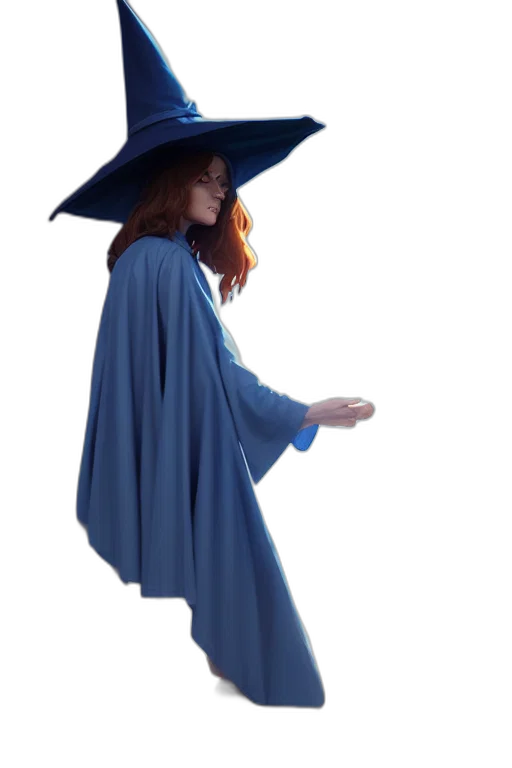 dress, hat, staff, jacket transparent PNG cut-out