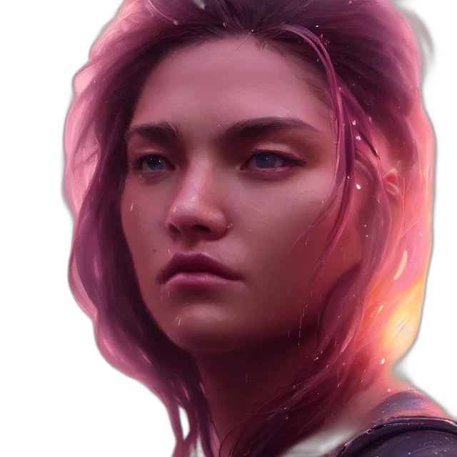 face, jacket, hair, creature transparent PNG cut-out