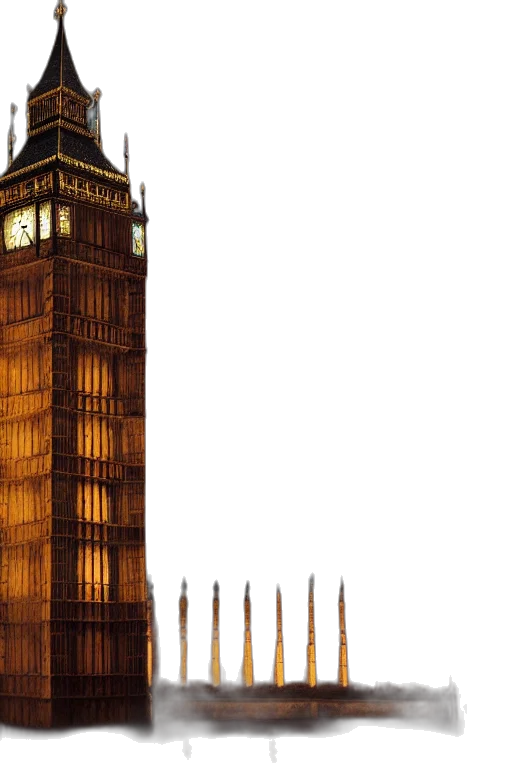 building, staff, weapon, 3d render transparent PNG cut-out