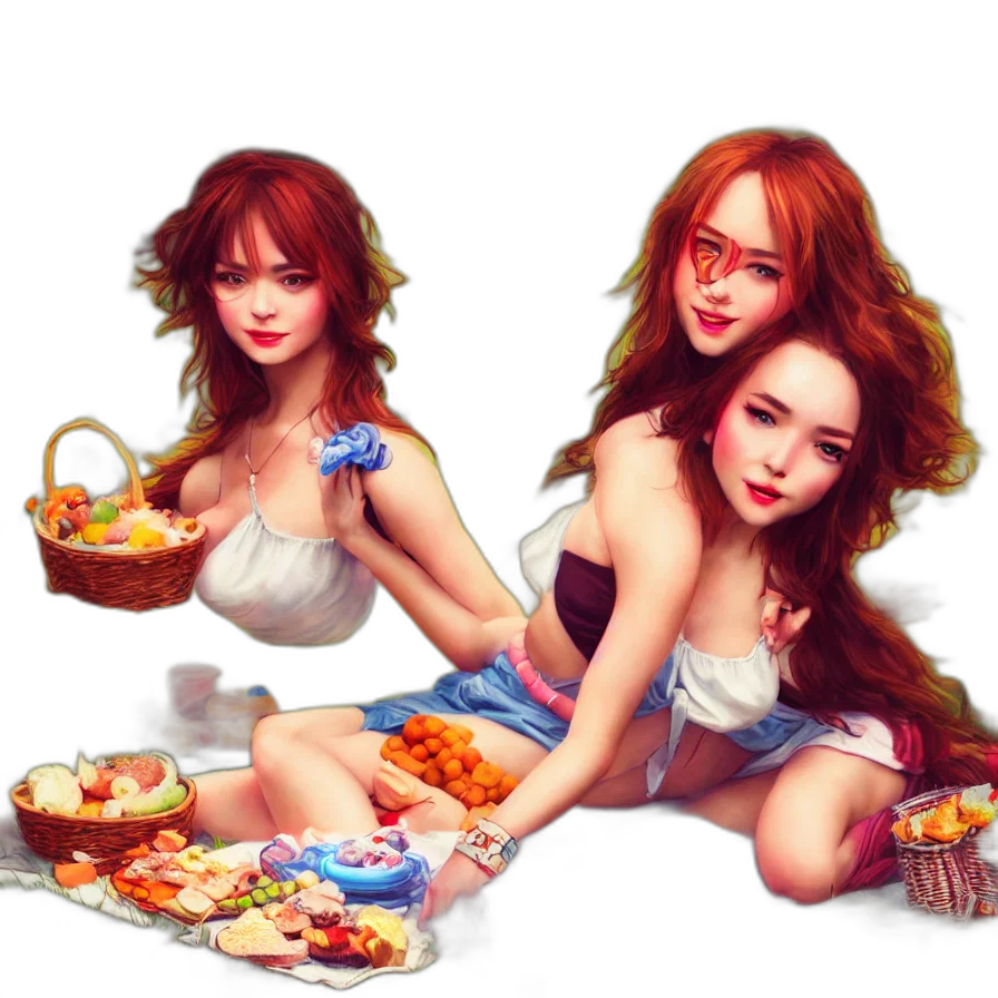 food, concept art, photorealistic, pixel art transparent PNG cut-out