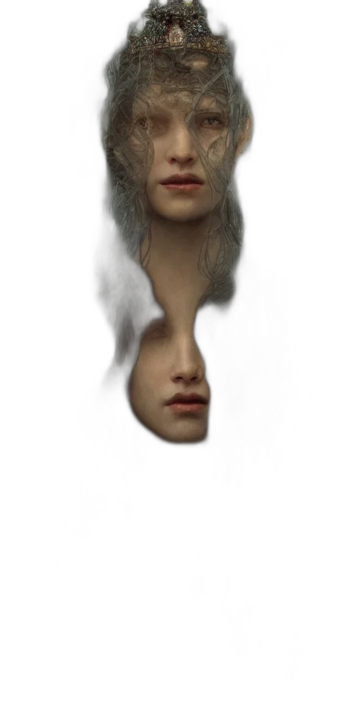face, hair, mask, creature transparent PNG cut-out
