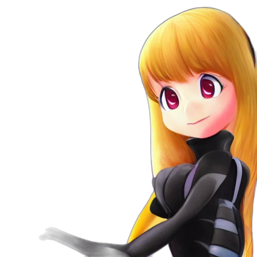 robot, staff, hair, 3d render transparent PNG cut-out