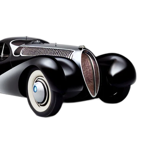 car, 3d render, photorealistic, retro transparent PNG cut-out